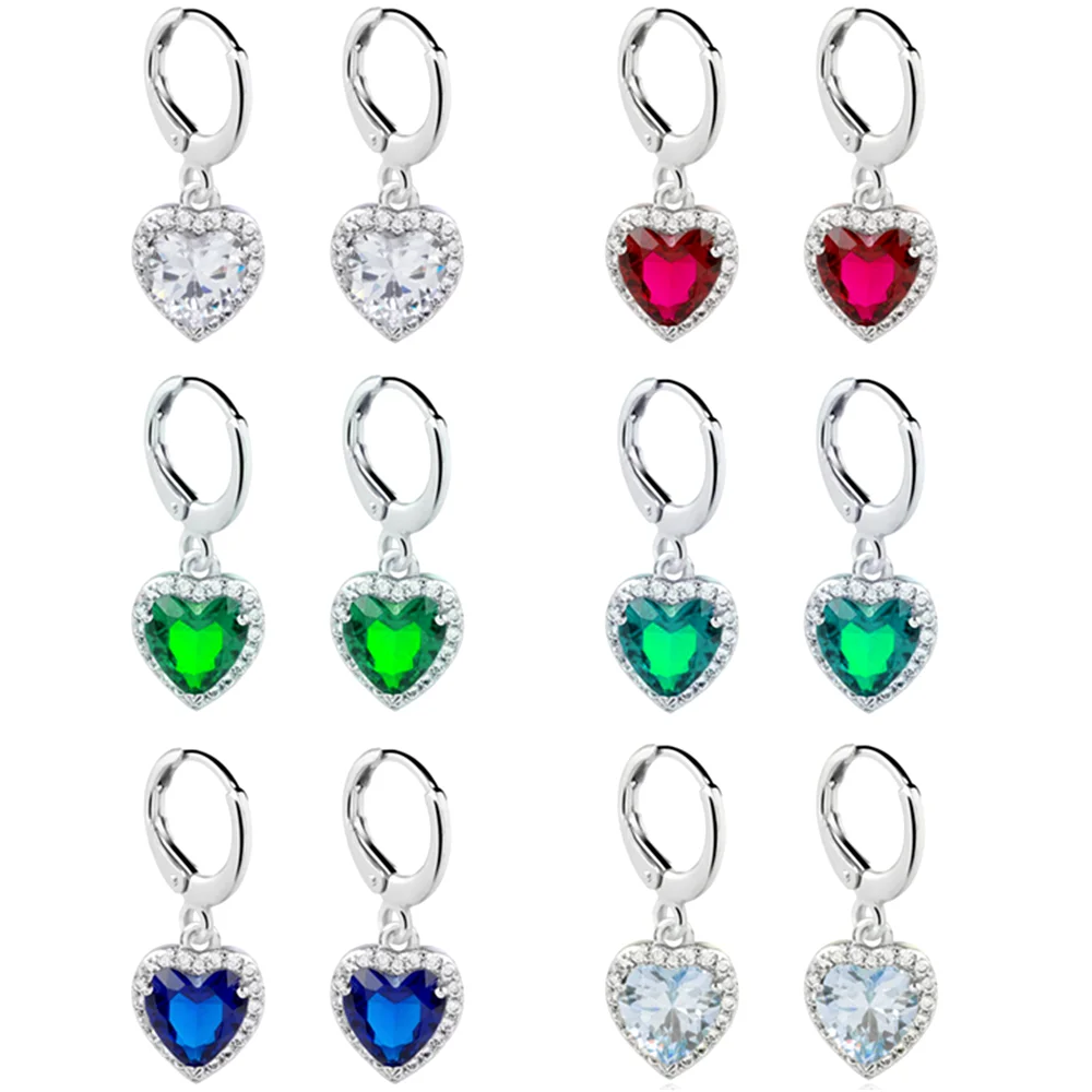 Gold Heart Earrings Party Jewelry Drop Earrings Dangle Earrings