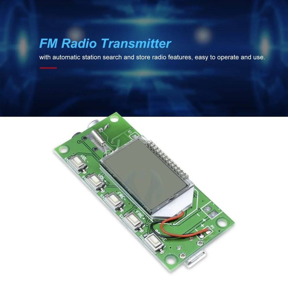 DSP PLL 87-108 МГц цифровой беспроводной микрофон Стерео FM передатчик Модуль высокое качество интегральные схемы доска