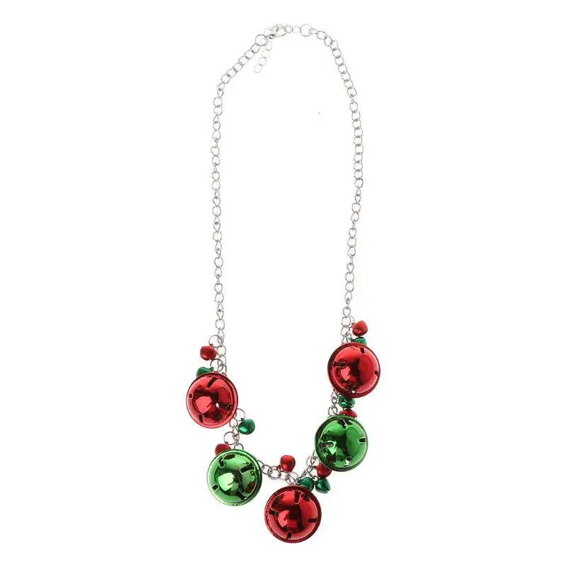 3 шт рождественские Красочные Jingle ожерелье с колокольчиками браслет серьги ювелирный набор для мужчин и женщин индивидуальный Декор подарок