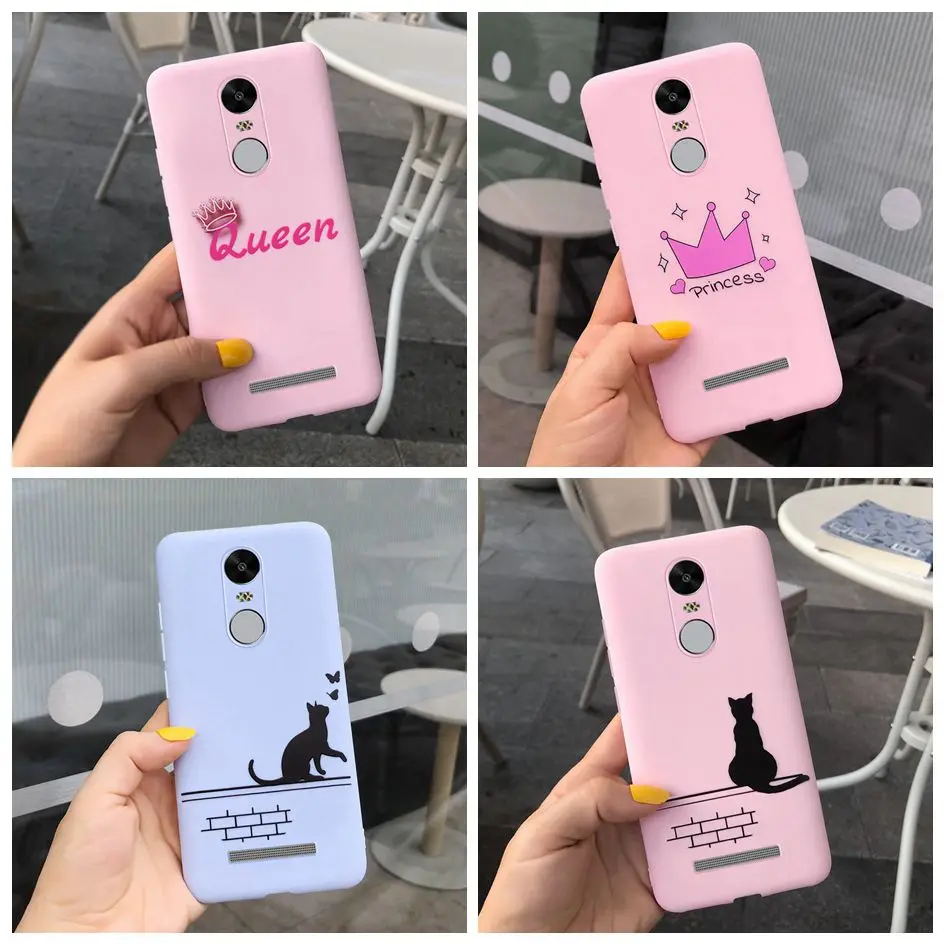Shockproof Phone Case For Xiaomi Redmi Note 3 Pro 150mm Cover Fundas Cartoon Cat Queen Princess Silicone Cases | Мобильные телефоны