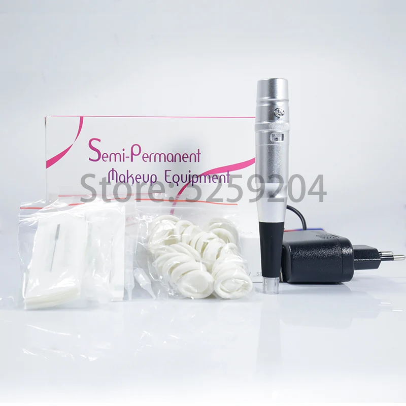 Silver 35000r/min Перманентный макияж машина традиционная Татуировка ручка роторная/maquina татуировки пистолет микроблейдинг ручка для бровей губ Косметика - Цвет: Silver