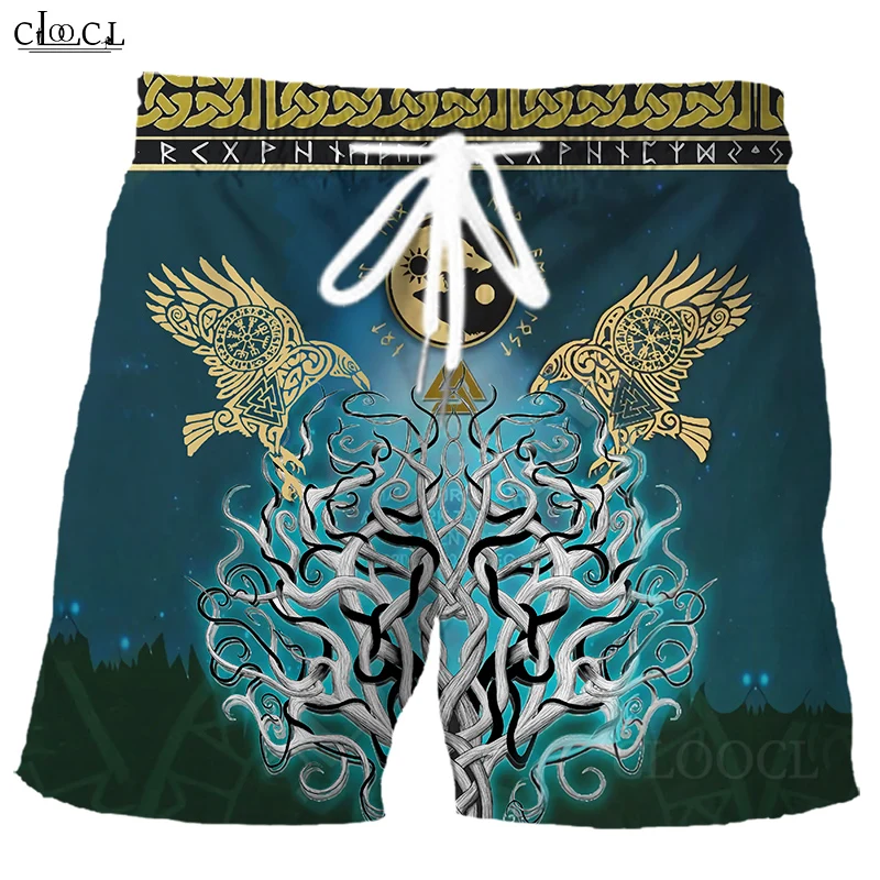 

CLOOCL Newest Popular Viking Tattoo Summer Beach Shorts 3D Print Fashion Men Harajuku Hip Hop Casual Cool Shorts Drop Shipping