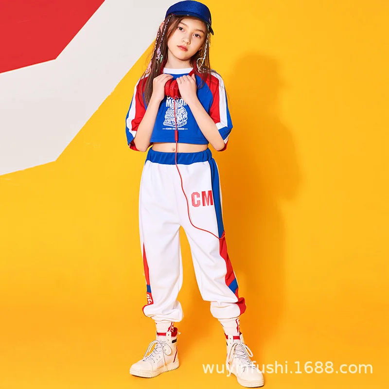 

CHILDREN'S DAY Jazz Costumes Hiphop Children Hip Hop Childrenswear Girls Hip Hop Costume Fashion Bare Midriff Cheerleading
