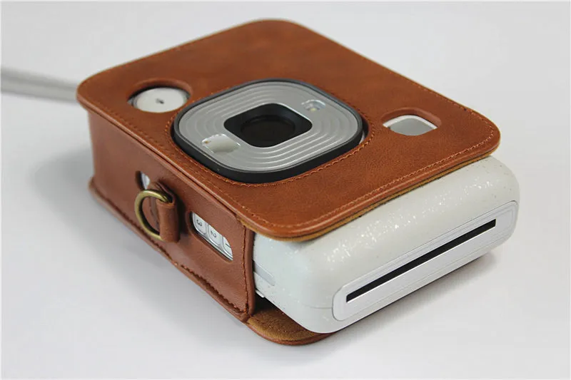 Чехол из искусственной кожи для камеры Fuji Instax Mini LiPlay фотография Поляроида чехол с плечевым ремнем