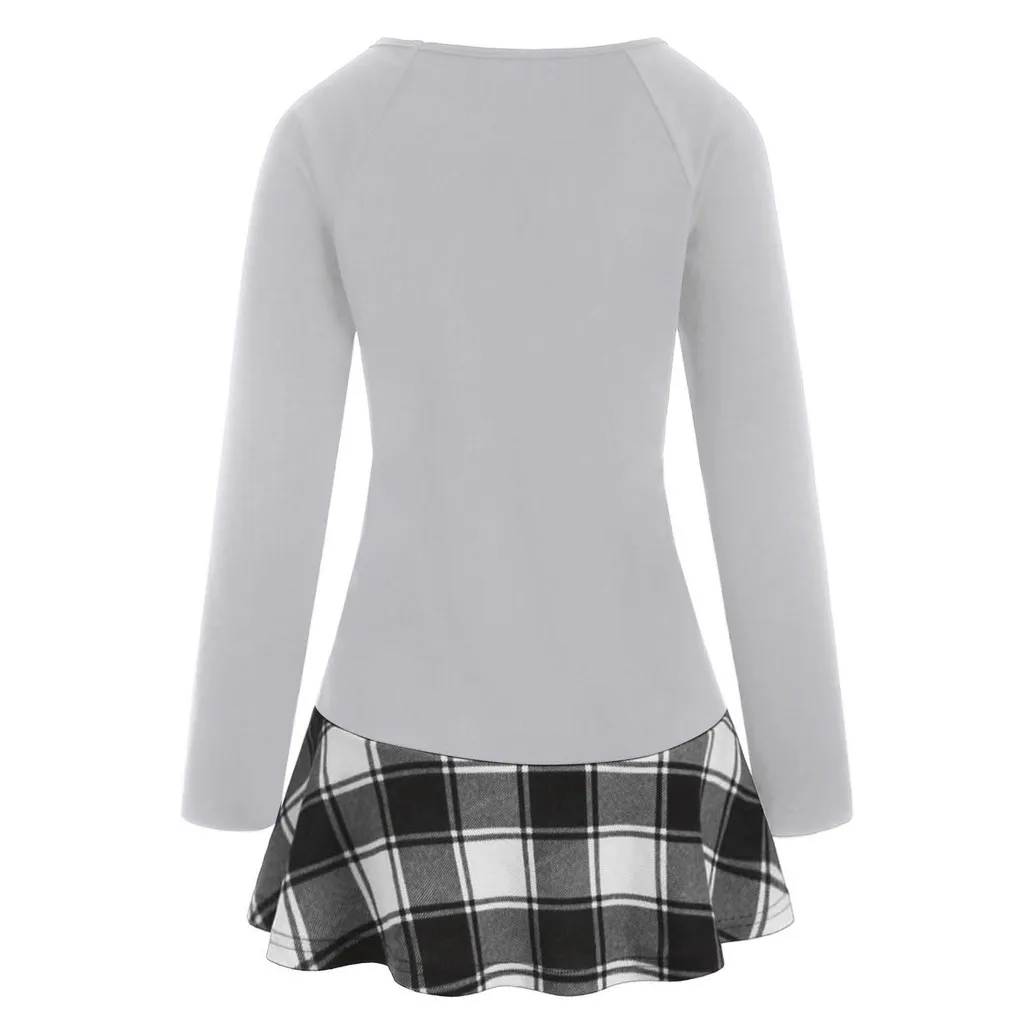 35& Blouse Women Plus Size Plaid Flounce Tops Tunic Checked Panel Sweetheart Neck Boho camisas mujer haut femme туника