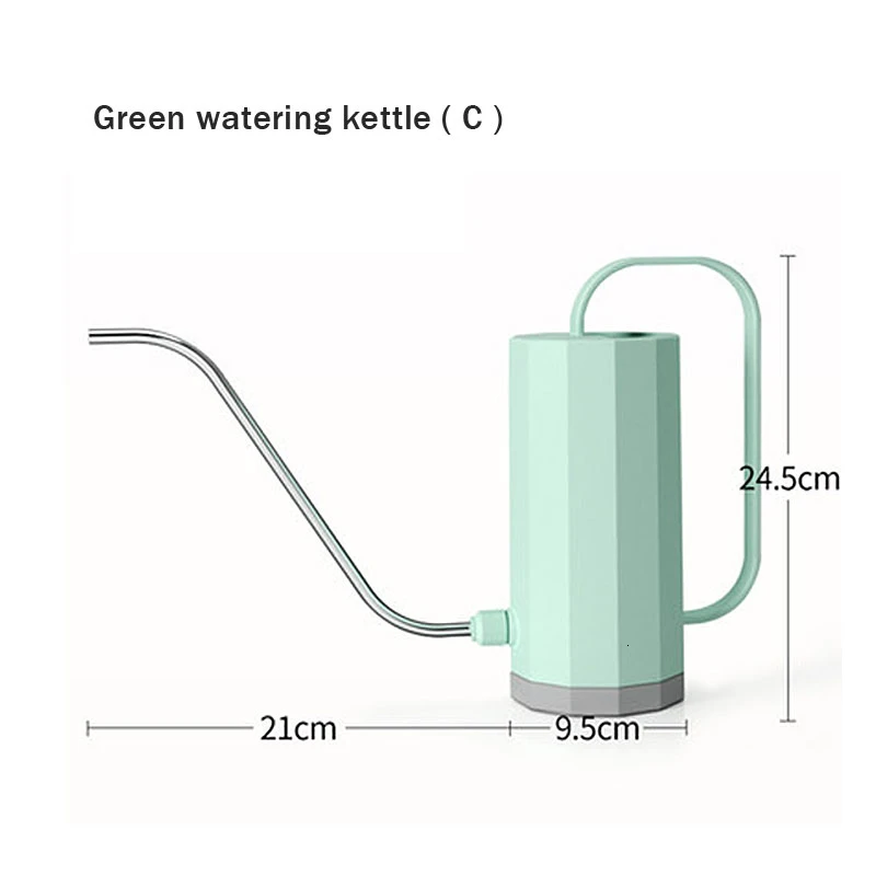 Нержавеющая сталь длинный рот пластмассовая Лейка садовый завод большой емкости опрыскиватель домашний цветок оросительный инструмент - Цвет: C