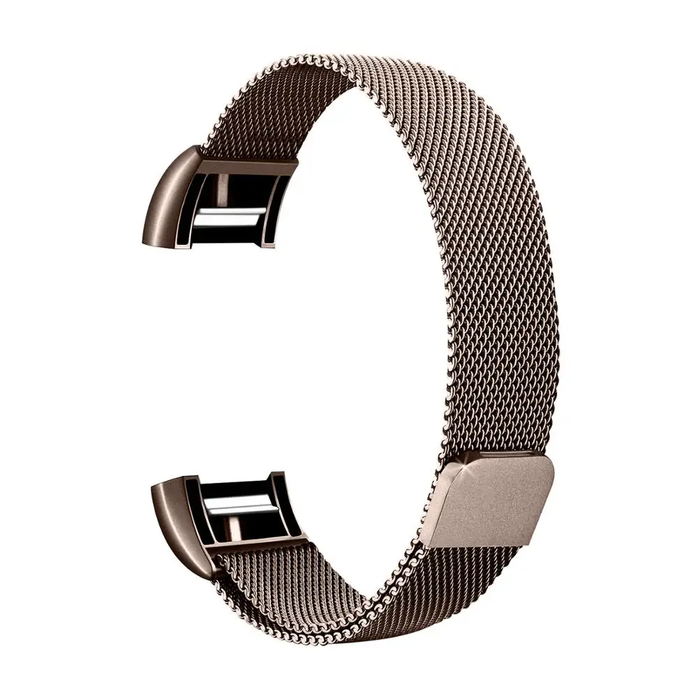 Coffee brown Joyozy нержавеющая сталь магнитная сетка петля ремешок для Replacement Charge 2 замена Браслет ремешок для Charge 2 ремешок для часов - Цвет ремешка: Coffee brown