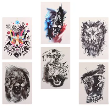 

6pcs Creative Tattoos Stickers Waterproof Decorative Body Art Decals Arm Sticky Paster for Man Adult Woman