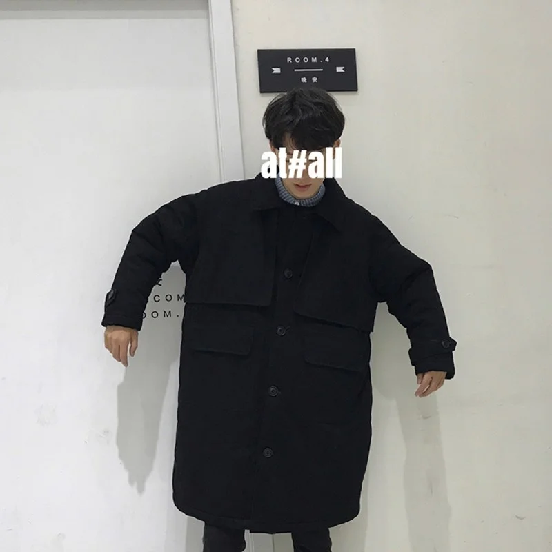 

Мужская парка армейского зеленого цвета, длинная куртка в стиле милитари, ветровка свободного кроя, теплая Молодежная куртка оверсайз, зима 2022