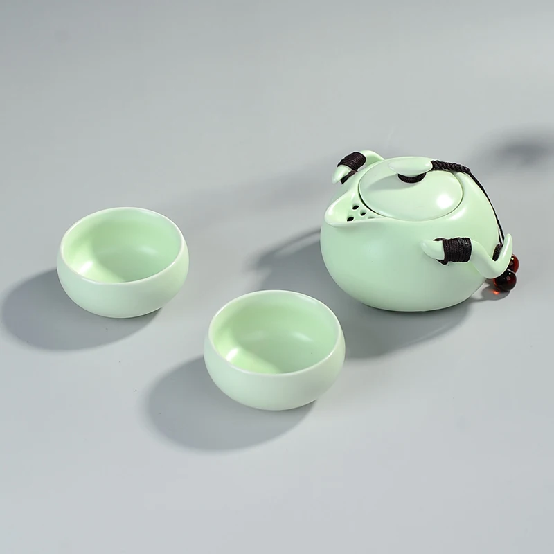 Longquan Celadon керамический чайный сервиз, рыбная чашка, чайный набор кунг-фу, чайник, Gaiwan, супница, чайная чашка