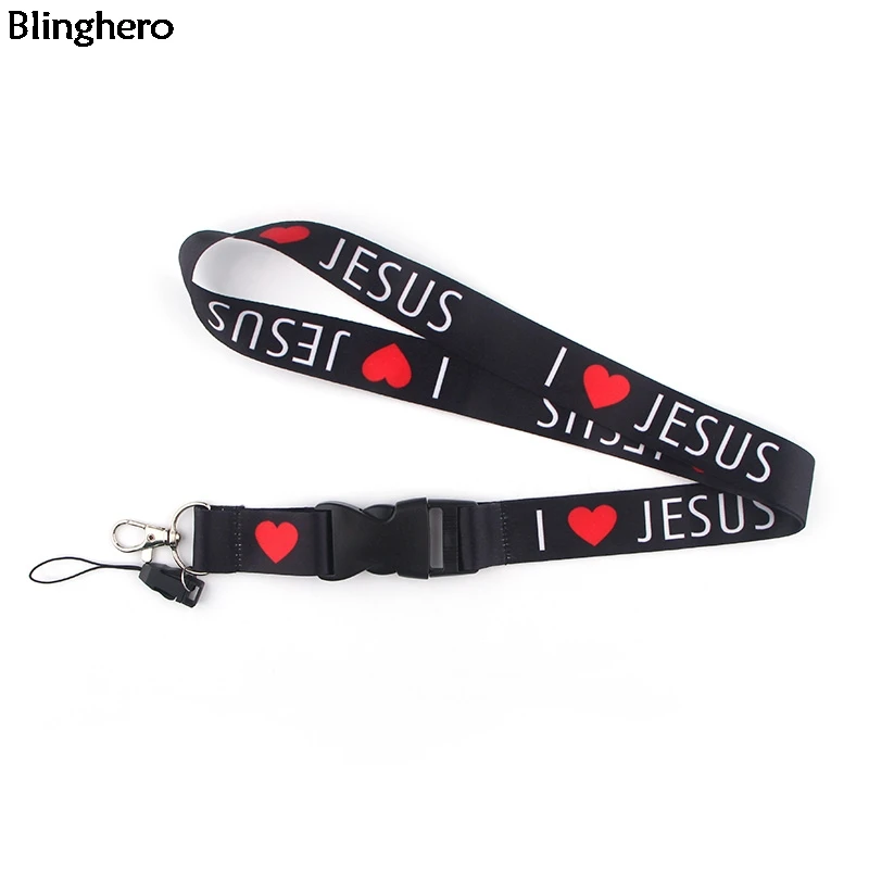 Ремешок Blinghero Love Jesus Mix для ключей, классный ремешок на шею для телефона, держатель для бейджа из священной библеи, подарки, аксессуары унисекс, BH0418 - Цвет: 3