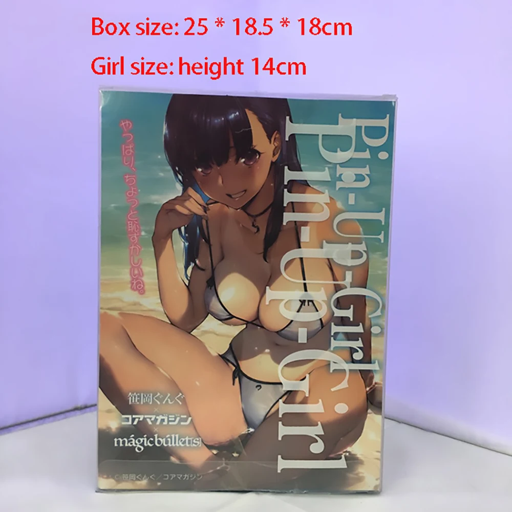 Magic Bullet Sasa Maki 14cm Figure Pin Up Beach Beauty Japan Anime Sexy Girl Beach Bikini Pvc - Action Figures