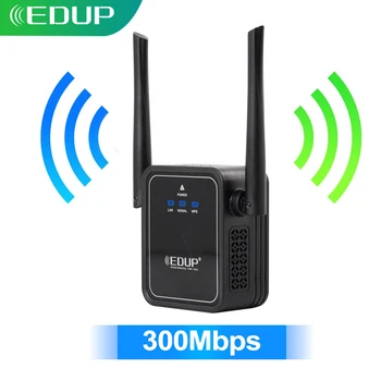 

EDUP WiFi Repeater 300Mbps Wireless Network Extender Wide Range Coverage Support WPS Encryption AP Router Mode for Big House