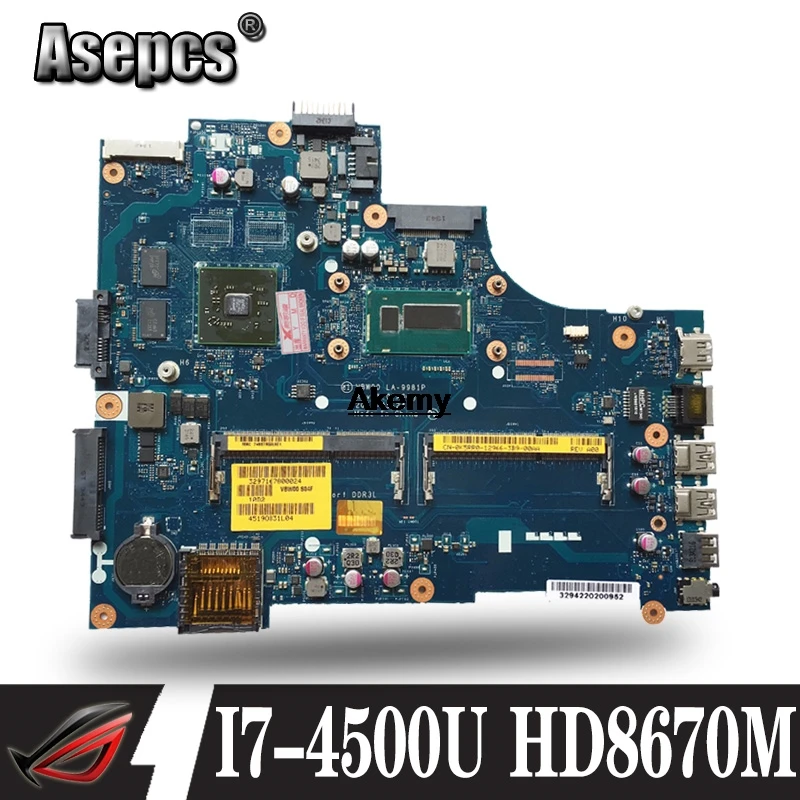 

LA-9981P Laptop motherboard for Dell Inspiron 15R-3537 5537 original mainboard I7-4500U HD8670M