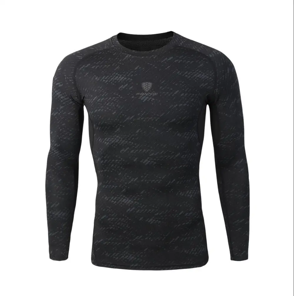 long sleeve1 Высококачественные Компрессионные Мужские спортивные костюмы, быстросохнущие комплекты одежды для бега, спортивный костюм для бега, тренировок, тренажерного зала, фитнеса, спортивные костюмы для бега - Цвет: long sleeve1