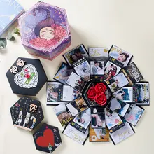Флуоресцентный сюрприз любовь взрыв коробка подарок 12 Созвездие юбилей скрапбук DIY Фотоальбом Сюрприз подарок на день рождения