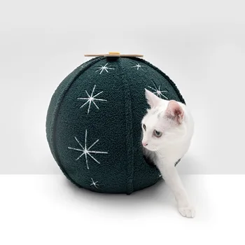 

Fun style cats bed four seasons universal large capacity cats house cleaning convenient semi-enclosed cactus ball pet nest