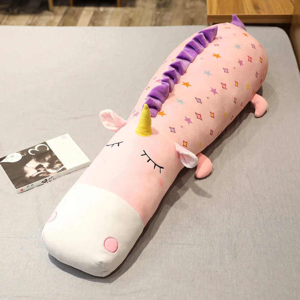 Единорог мультфильм животное длинная подушка Спящая щепотка подушки Nap Подушка, плюшевые игрушки мягкие животные милые игрушки для девочек подарок - Цвет: unicorn