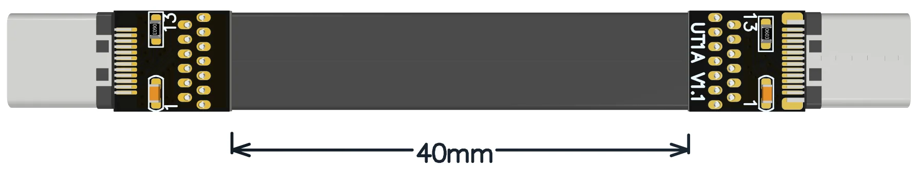 extensão plana, 10Gbps, Gen2, USB 3.1, dobra,