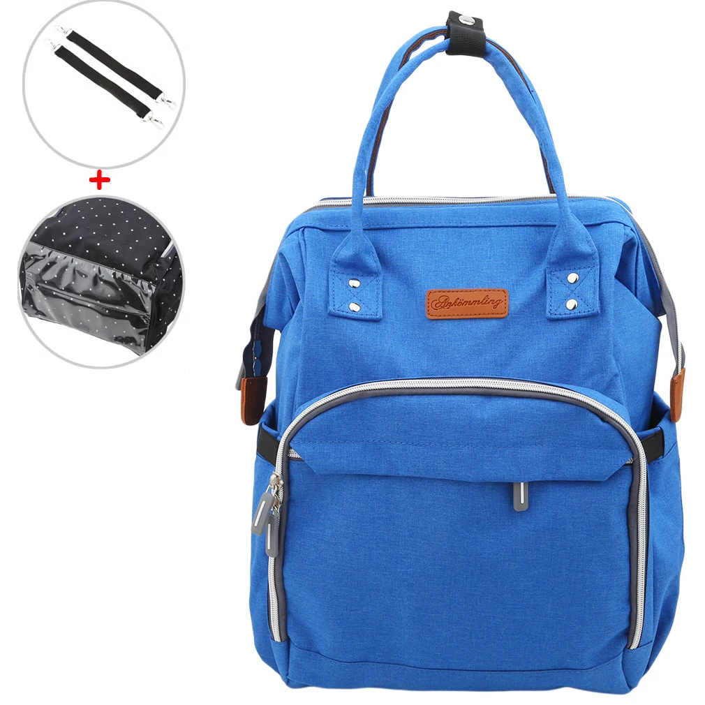 blue waterproof 33 цвета, сумка для подгузников для мам, брендовая сумка для подгузников, большая вместительность, детский рюкзак для путешествий, дизайнерская сумка для ухода за ребенком, сумка для подгузников - Цвет: blue waterproof