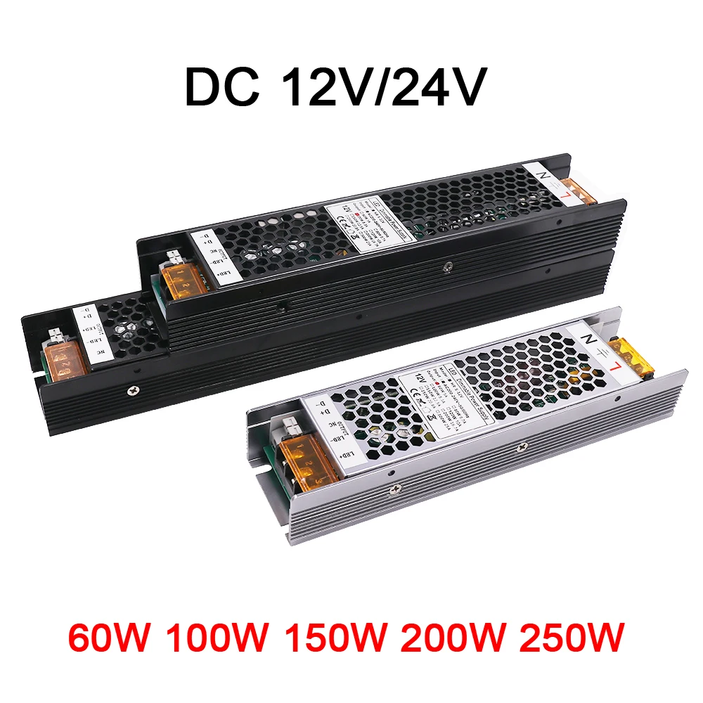 

Dimmable Power Supply Switching Light Transformer AC 220V To DC 12V 24V Ultra Thin Power Source Adapter For Led Strip CCTV