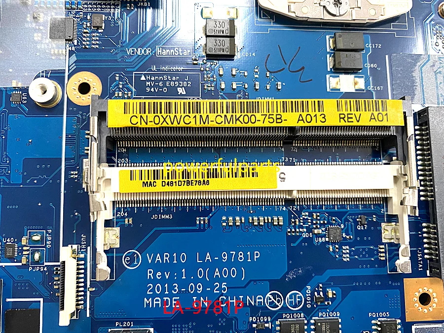 100% new For DELL Precision M6800 Laptop Motherboard VAR10 LA-9781P Mainboard 0XWC1M CN-0XWC1M DDR3 HM86 working perfect good pc motherboard