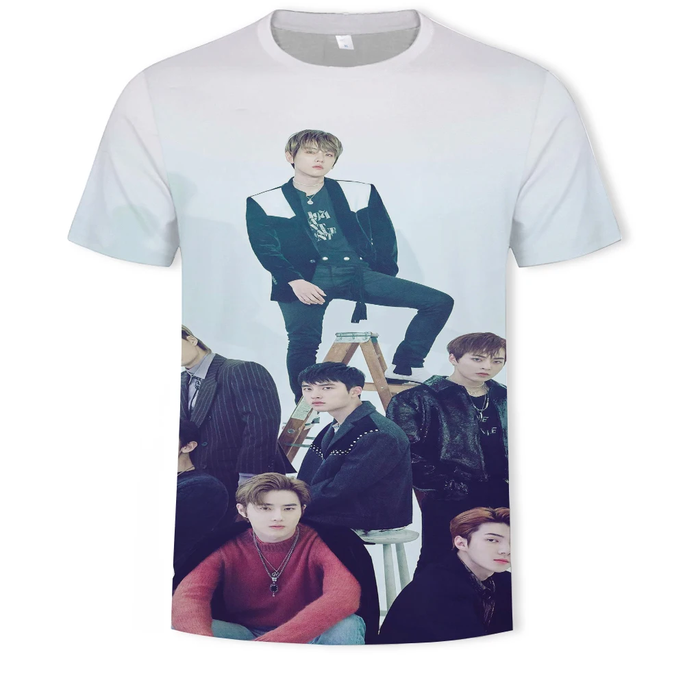 2021 summer fashion new handsome stars concert 3D printing pattern men's casual trend T-shirt apparel