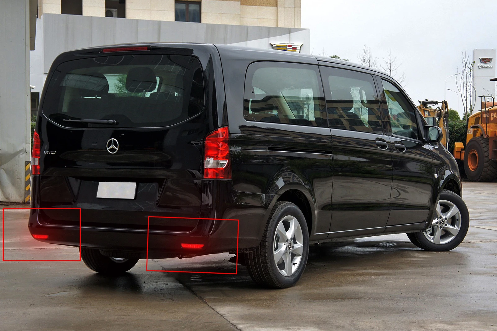 Для Mercedes-Benz W447 Vito Tourer-19 светодиодный светильник-отражатель заднего бампера с красными линзами
