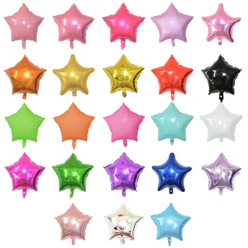 

50pcs/lot 18inch Birthday Party Decorations Kids Helium Foil Mylar Star Shape Balloon Aluminium Foil Globos Wedding Ballon