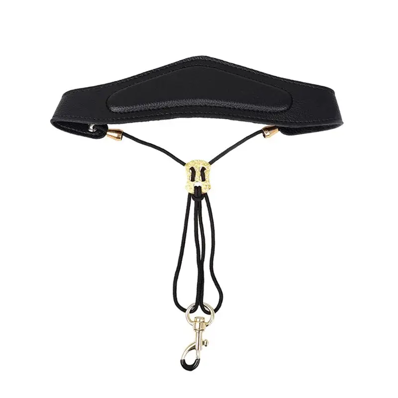 Adjustable Saxophone Shoulder Strap Leather Neck Strap Hang Neck Shoulder NEW