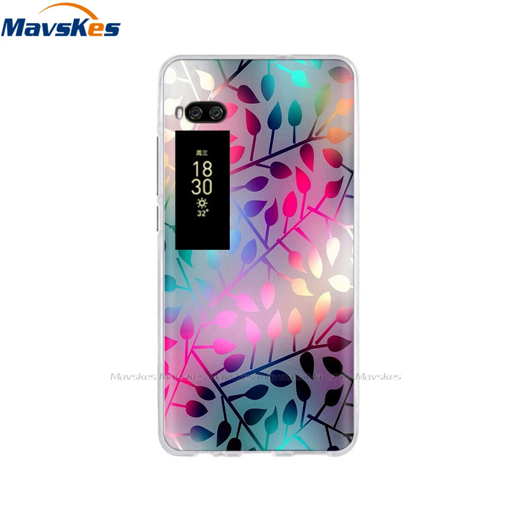 For Meizu Pro 7 Case 5.2" Fundas Coque Back Cover For Meizu Pro 7 Plus 5.7" Phone Cases Soft TPU Painted Silicone Bumper Shell 