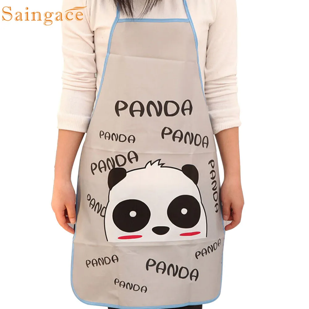 Saingace kitchen apron Simple cartoon animals prints aprons home Decoration Waterproof cute Panda duck pattern Aprons drop ship | Дом и сад