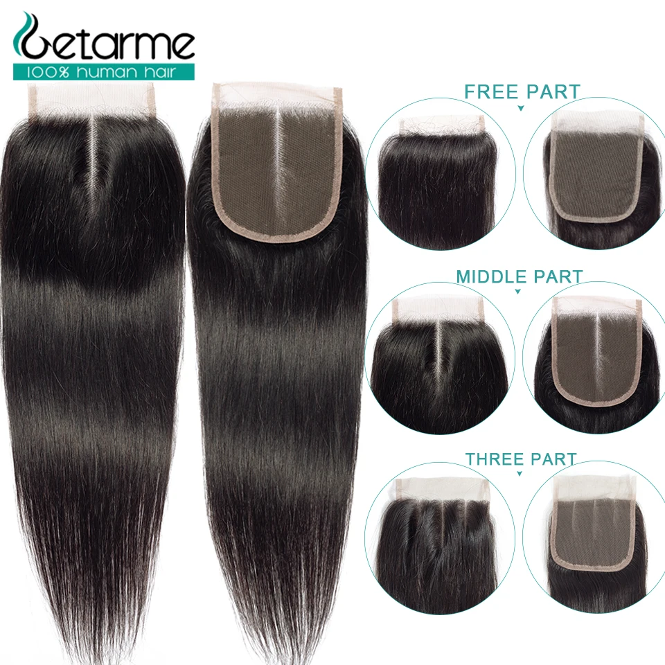 Getarme 3 пряди малазийских с застежкой прямые человеческие волосы пучки Реми 4*4