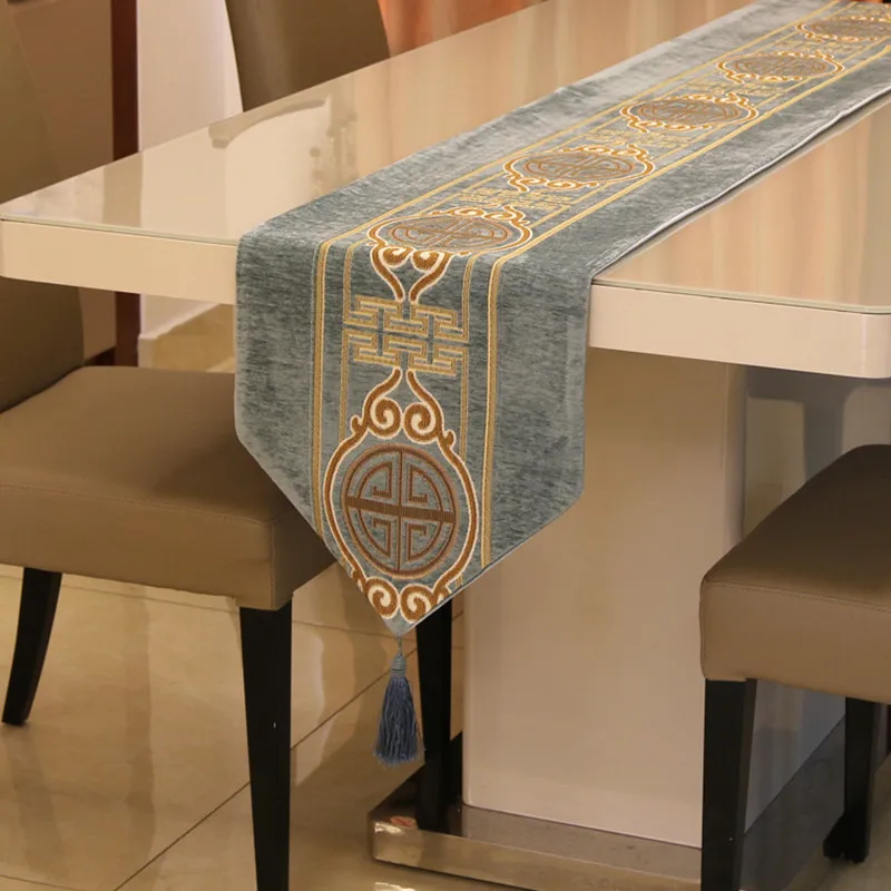 Chinese Table Runner Table Cloth Coaster Table Mat Chenille Table Flags Placemat Home Decoration Bed Flag