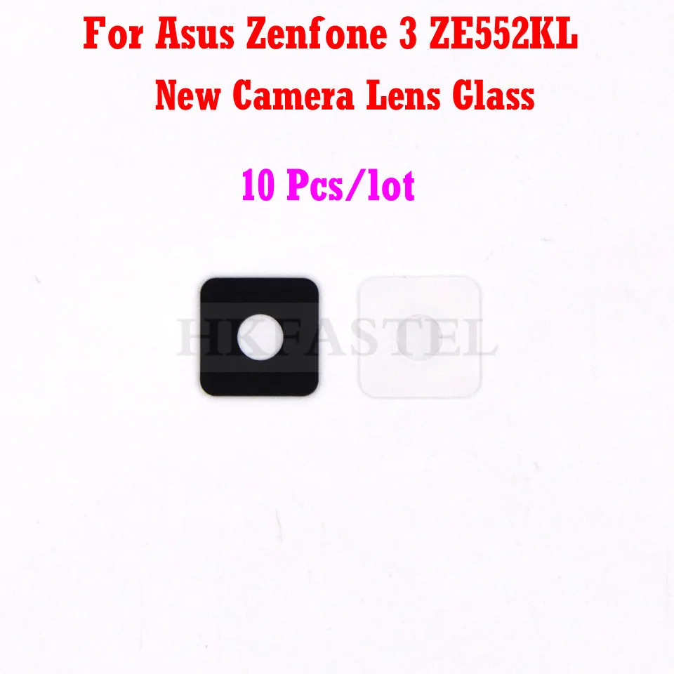 10 pieces New Original ZE552KL Glass Housing For Asus Zenfone 3 ZE552KL Back Battery Door Cover Camera Lens Glass