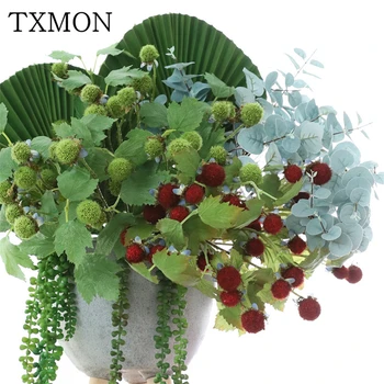 

66cm Simulation silk fake flower artificial plant magic fruit home wedding hotel decoration forest wedding material furry ball