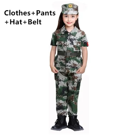 Matrix Voorzitter Ja Kids Militaire Uniform Scouting Leger Kleding Camouflage Kinderen Cosplay  Kleding + Broek + Muts + Riem Set Jongens Meisjes Festival kostuums|Leger|  - AliExpress