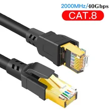 Ethernet Cable CAT8 40Gbps 2000MHz CAT8 Networking Cable RJ45 Patch Cord for Computer Laptop Router Modem PC Cat8 Ethernet Cable
