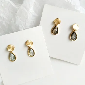 Ms meilleur mode noir gris résine mariage bijoux design pendentif boucles d'oreilles femmes fille déclaration boucles d'oreilles cadeaux gros mariage