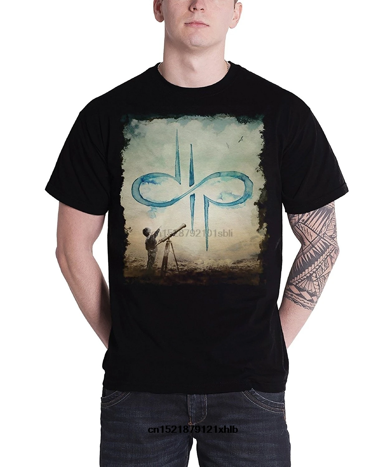 Мужская футболка на заказ летняя модная черная женская с логотипом группы Devin