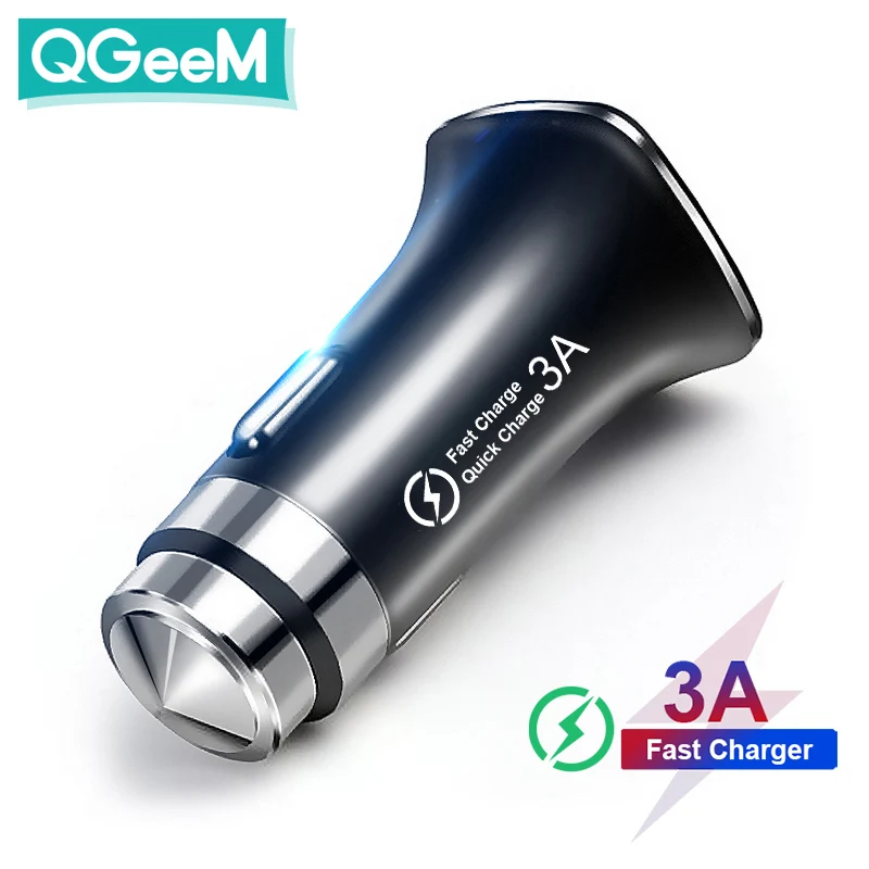 QGEEM QC 3 0 USB Автомобильное зарядное устройство молоток для быстрой зарядки