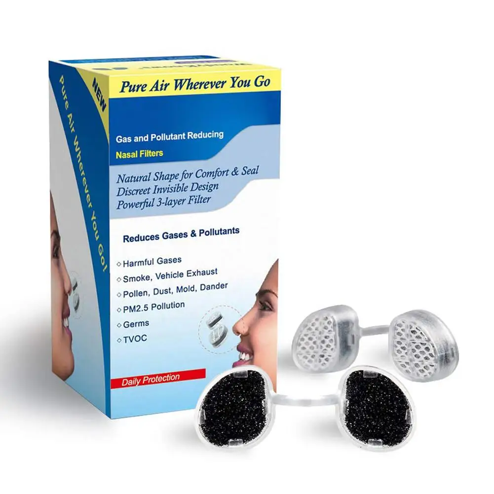 

Invisible Super Defense Nasal Filter No Air Pollution Nose Masks No Pollen Allergies Dust Allergy Relief