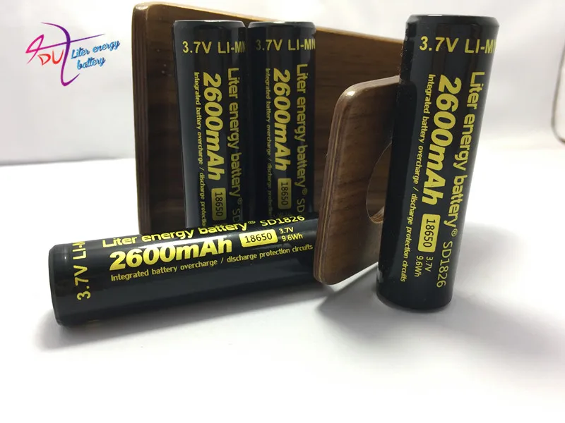 4 шт. батареи Подлинная импортная литровая батарея 3 7 v 18650 2600mah литий ионная