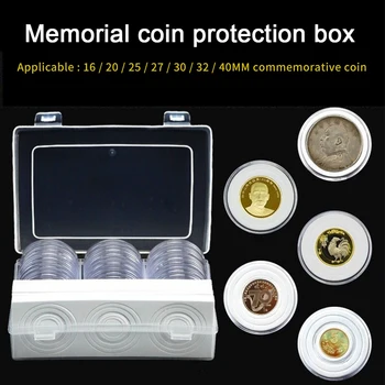 

Coin Collection Box Storage Organizer Safe Case Commemorative Protect Home Dustproof 8 Sizes Scratchproof Supplies Transparent