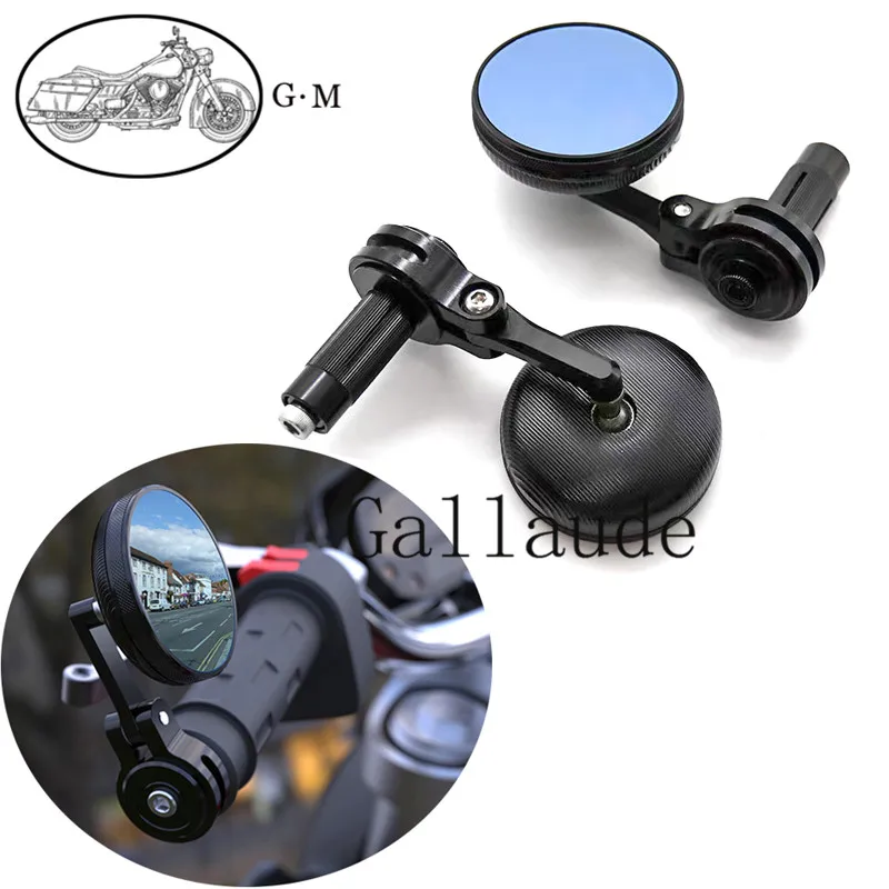 

22mm handle end mirror general purpose motorcycle scooter CNC aluminum rearview mirror mini side rearview mirror wide angle