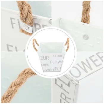 

1Pc Creative Flowerpot Iron Plants Letter Flowerpot Retro Flower Pot Flower Ware