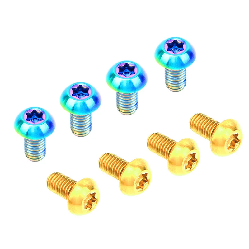 RISK 12 шт. M5x10mm T25 Ti болты ротора дискового тормоза для MTB велосипеда шоссейного велосипеда титановый винт ротора Torx для Avid Sram Ultralight