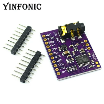 

PCM5102A DAC Module pHAT 3.5mm Stereo Jack 24 Bits Digital To Analog Converter PLL Voice Module