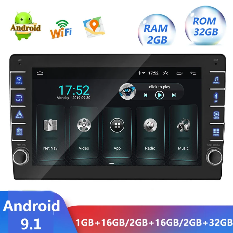 Автомобильный мультимедийный видеоплеер Mp5 1 Din Android 9 дюймов Авторадио стерео GPS