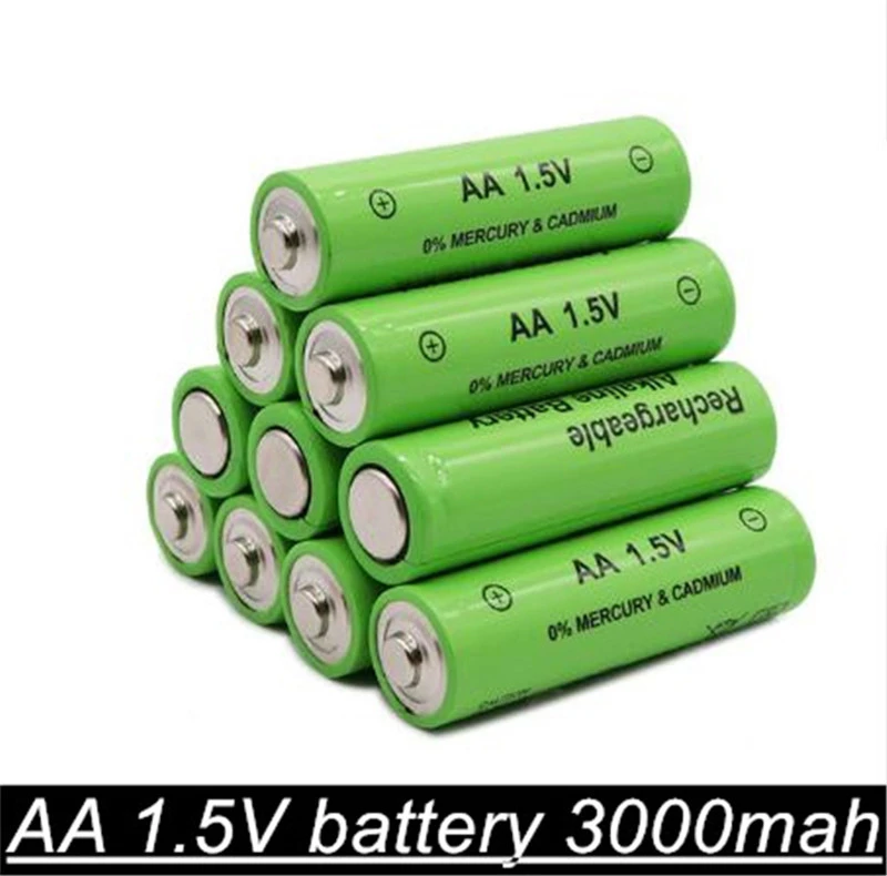 4/8/12 штук в наборе, новинка АА перезаряжаемая батарея 3000mah 1,5 V Новые щелочные Перезаряжаемые батарея, батарея для Светодиодный светильник игрушка mp3